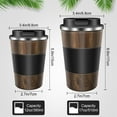 thumbnail image 2 of FORHVIPS Travel Coffee Mug 13 oz,Insulated Coffee Cups with Flip Lid,Stainless Steel Coffee Mugs Spill Proof, Double Wall Vacuum Tumblers,Reusable To Go Mug for Hot/Ice Coffee Tea, 2 of 7