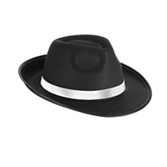Bristol Novelty Black & White Pinstripe Gangster Hat - One Size Fits Most Adults
