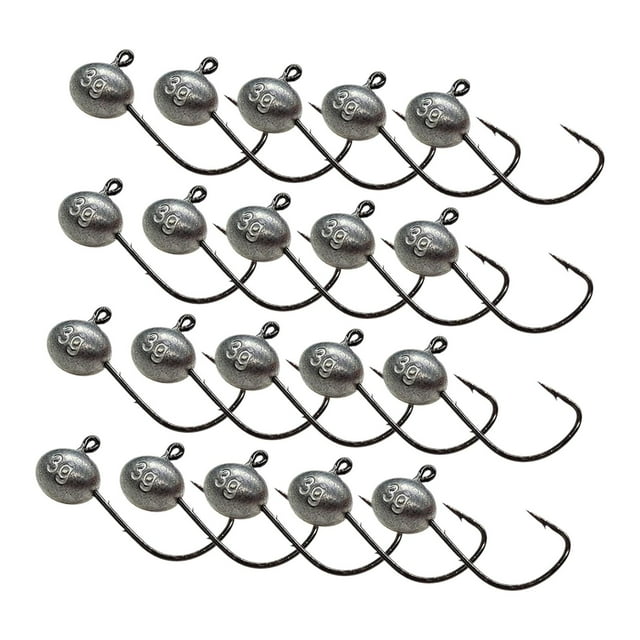 20x anzuelos de pesca con forma de huevo, accesorios de cebos, accesorios de pesca, anillos de línea lisa de pesca gruesa ligera, anzuelos porta cebo 3g