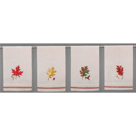 

Peking Handicraft 04SER147EC 14 x 22 in. Fall Leaves GT 4 Design Kitchen Towel Set of 8