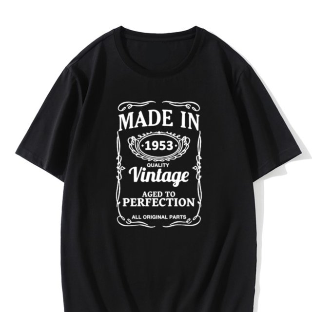 Camiseta estampada para hombre, tallas 66, 67, 68, 69 y 70 años, regalo de aniversario (1951, 1952, 1953, 1954 y 1955), algodón, tallas XS a XXXL.