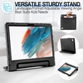 thumbnail image 4 of for Samsung Galaxy Tab A8 10.5 2022 (SM-X200/X205/X207) case, Shockproof, Silicone Rubber EVA Portable Handle Stand Protective Kids Cover Case for Samsung Galaxy A8 10.5 Inch Tablet 2022, Black, 4 of 5