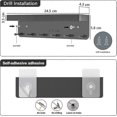 thumbnail image 3 of Key board with shelf, longziming 6 hooks & key bar, modern key board black, 3 of 5