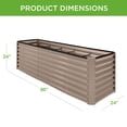 thumbnail image 7 of Best Choice Products 8x2x2FT Large Outdoor Planting Box for Backyard Vegetables, Herbs, Flowers, Greenery - Taupe, 7 of 7