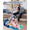 thumbnail image 4 of Alfombrilla de juego para bebés Dearlomum Baby Gym con 5 juguetes de 0 a 12 meses, color azul, 4 of 6