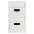 thumbnail image 1 of DesignOvation Walcott Decorative Wall Organizer Mail Holder with Two Pockets, White, 1 of 3