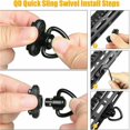 thumbnail image 2 of QD Sling Swivel QD Sling Metal Mount Adapter Quick Detach Push Button Mounts Attachment With Triangle Loop For Outdoors 360, 2 of 5