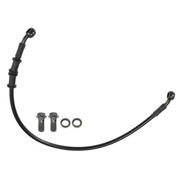 Unique Bargains Brake Hose Motorcycle ATV Braided Hydraulic Brake Line Oil Hose Pipeline 50cm Black Army Green 1 Set