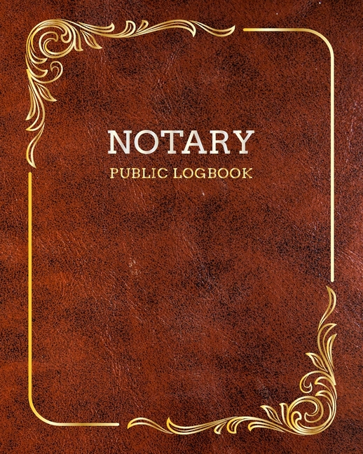 Notary Book Journal Notary Public Logbook Vintage Old Leather Design 