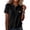 Black, variant on ZUBKTE Women's Short Sleeve V-Neck Business Casual Work Collared Tops S-2XL
