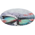 thumbnail image 5 of Watercolor Butterflies And Flowers Round Carpet Circle Rug Outdoor Patio Area Rug Washable Large Area Rugs Hallway Room Decor Fitness Mats, 5 of 8