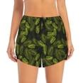 thumbnail image 4 of Lsque Tropical Palm Leaves Fern Leaf Printed Women's Running Shorts with Liner Pockets,Elastic Quick Dry Workout Athletic Gym Yoga Shorts,Womens High Waist Shorts-Medium, 4 of 9