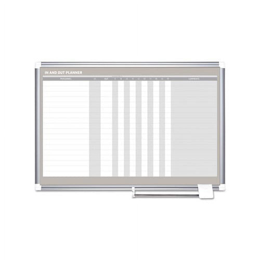 In-Out Magnetic Dry Erase Board 36x24, Silver Frame