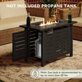 thumbnail image 3 of Sunmthink 42" Propane Fire Pit Table, 50,000 BTU Auto Ignition Steel Gas Fire Pit with Removable Lid & Waterproof Cover for Patio, Backyard, Black, 3 of 9