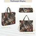 thumbnail image 6 of Leopard Cheetah Flowers Corduroy Tote Bag Handbag Large Messenger Bag Shoulder Crossbody Zipper Bag Purse, 6 of 8