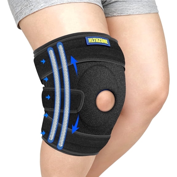 Plus Size Knee Brace for Men Women, Fits 19"-29" Thighs X-5XL, Adjustable Knee Support with Side Stabilizers & Patella Gel for Overweight, Meniscus Tear, Arthritis Pain Relief