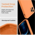 thumbnail image 4 of for iPhone 12 Pro Max Case, Silicone Upgraded [Camera Protecion] Phone Case with Soft Anti-Scratch Microfiber Lining, 6.7 inch, Kumquat, 4 of 11