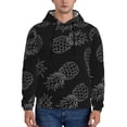thumbnail image 2 of Bingfone White Pineapples Men'S Drawstring Hoodie Long Sleeve Pocket Sweatshirts-3x-Large, 2 of 9