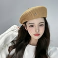 thumbnail image 3 of HBBKVI Ladies' Summer Adjustable Beret Thin Casual Breathable Beach Hat Suitable for Outdoor Activities In Summer, 3 of 7