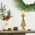 thumbnail image 6 of AuroraX Christmas Pillar Candle Holder Gold Vintage Decorations,Decorative Artificial Christmas Tree Stand Candle Holder,Table Centerpiece Indoor Home Decor, 6 of 6