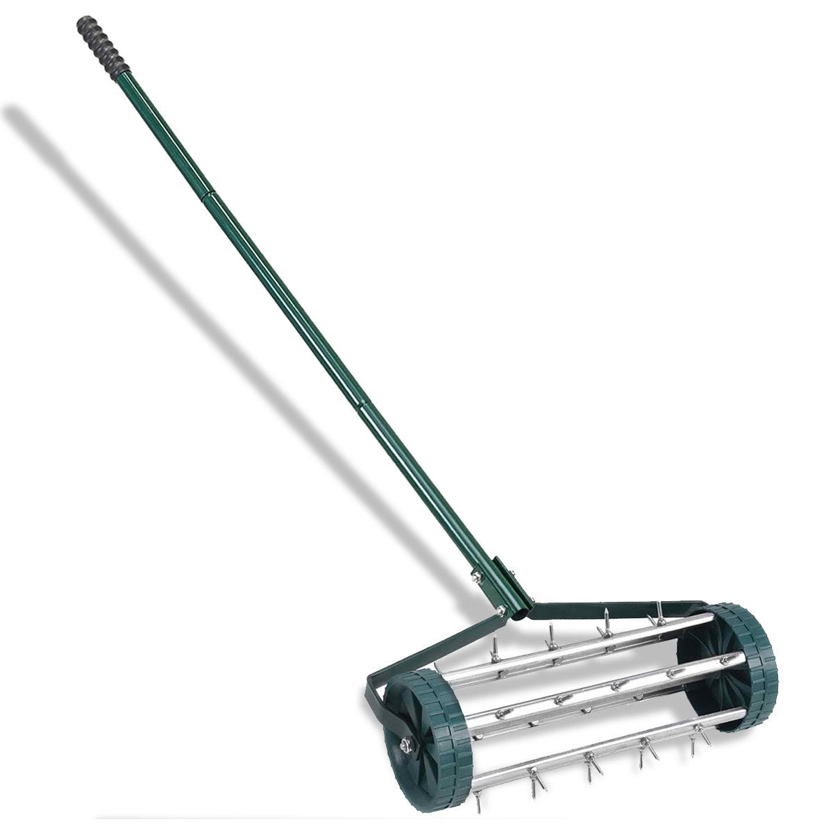 Gymax Rolling Garden Lawn Aerator Roller Home Grass Steel Handle