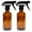 Amber Brown, variant on Cornucopia Brands 8-Ounce Cobalt Blue Glass Boston Round Spray Bottles (2 Pack) 3-Setting Heavy Duty Sprayers, Empty Refillable Bottle