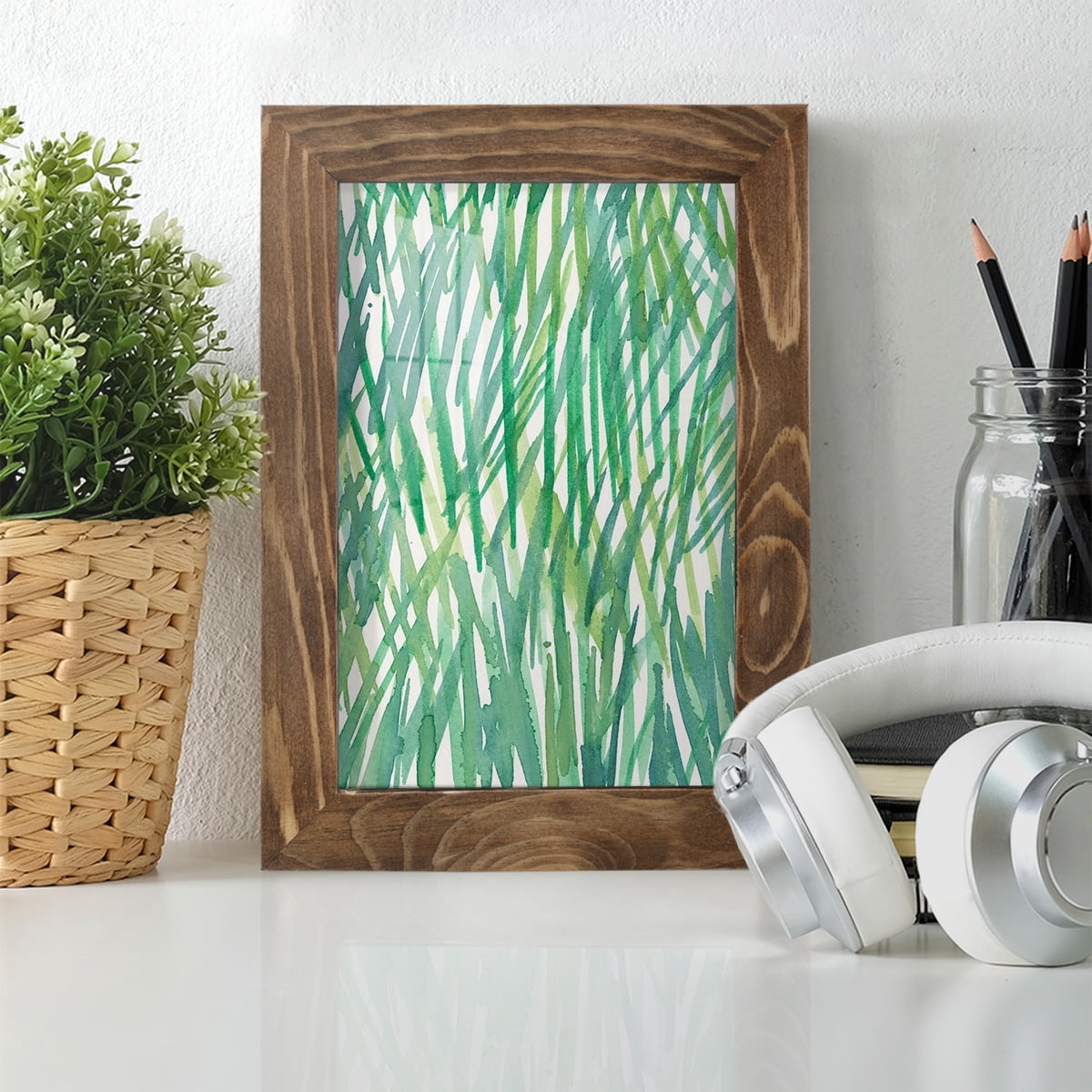 Just Grass I - Framed Print w/glass - Walnut