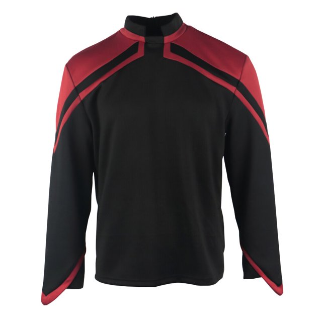 Star Admiral JL Picard Uniforme Trek Cosplay Startfleet Hombre Rojo Oro Azul Hombres Top Camisas Abrigo Adulto Disfraz de Halloween ProprojoMETRO Deng Xun unisex