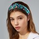 thumbnail image 2 of Diademas anudadas con patrón de leopardo, diadema para mujer, aro para el pelo, verde, 2 of 7