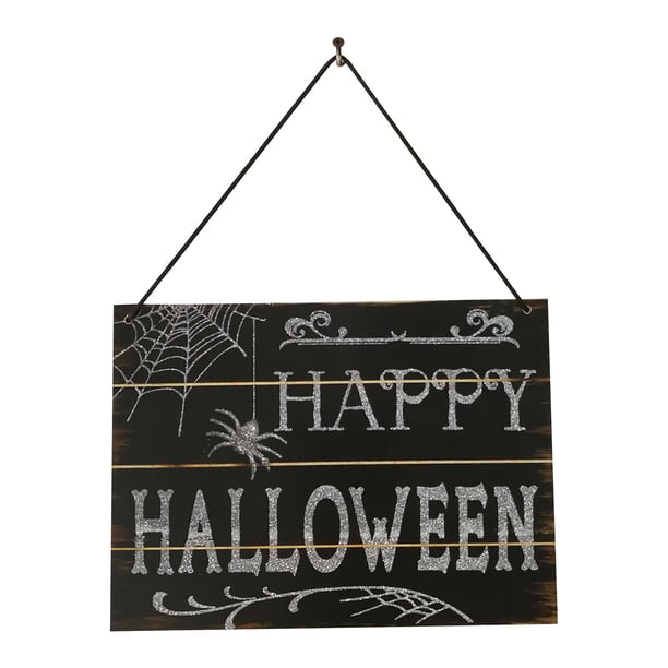 Sombrero de bruja de Halloween Listado Festival de fantasmas de madera Decoración de calavera Tablero colgante Wmkox8yii fhajkh1218
