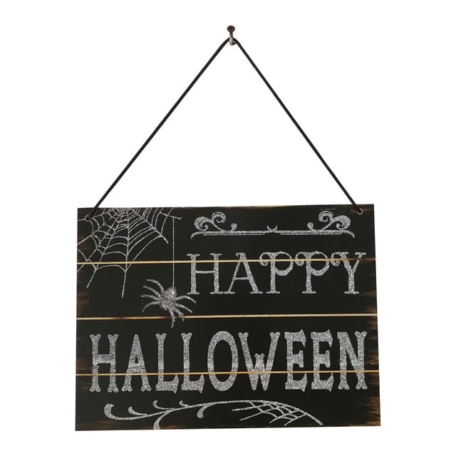 Sombrero de bruja de Halloween Listado Festival de fantasmas de madera Decoración de calavera Tablero colgante Wmkox8yii fhajkh1218