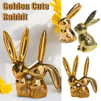 Bunny Ceramic Figurine Jewelry Plate Ring Storage Plate, Exquisite Antique Finish Perfect For Easter Theme Decor Spring Centerpiece Complement With Easter Eggs Grass Spring