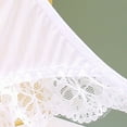 thumbnail image 5 of HUPOM Seamless Underwear For Women Womens Silk Panties Medium waist Elastic Waist Solid Thong White One Size, 5 of 8