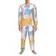 thumbnail image 3 of Balery Zebra Colourful Pijama para Hombre de Dos Piezas con Manga Larga, Conjunto de Dormir y Descanso Suave con Bolsillos-Small, 3 of 7