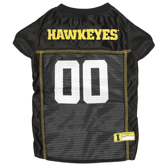 Pets First Collegiate Iowa Hawkeyes Football/Basketball Mesh Jersey for Pet Dog. available in 40 Teams - Large
