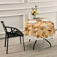 thumbnail image 7 of GZHJMY Autumn Forest Animals Round Tablecloth 60inch Indoor Wrinkle Free, Fox Bear Circular Lace Table Cover Washable for Kitchen Party BBQ Dining Decor Home Decor, 7 of 7