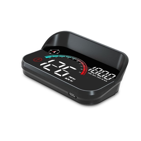 Smart In Car Hud Co Pilot Heads Up Display for Cars GPS Speedometer Windshield Projector Digital Speedometer MPH KMH Overspeed Alarm GPS Compass