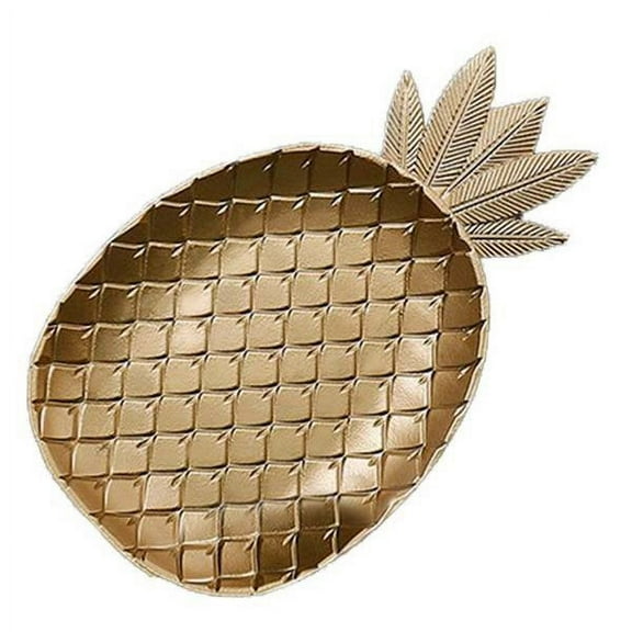 Nordic Decorative Tray Gold Pineapple Shape Serving Tray Jewelry Pallet Fruit Snack Dis_wm25