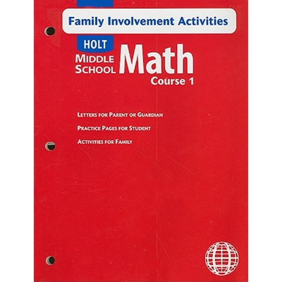 Holt Middle School Math Family Involvement Activities Course 1 (Paperback) by Holt Rinehart & Winston (Creator)