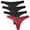 3Black 1Burgundy, variante sur Wingslove Culottes String pour Femmes Lot de 4 G-String Hipster Bikini