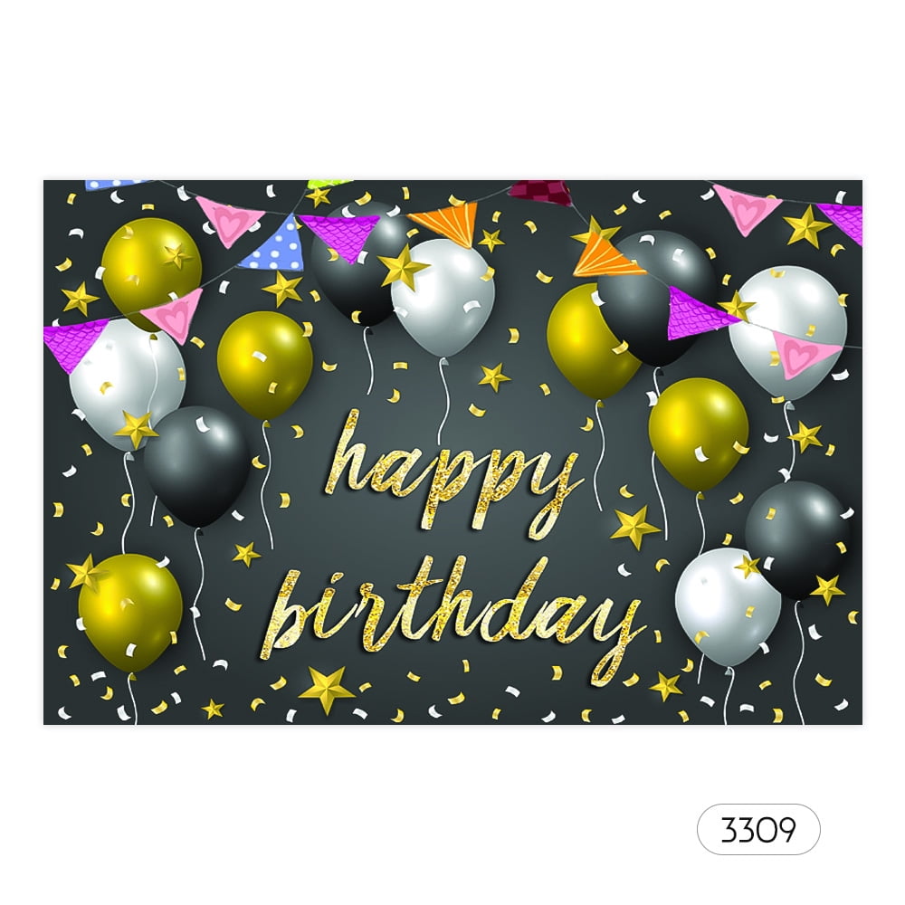 7*5ft Happy Birthday Photo Backdrop Adult Birthday Theme Photography