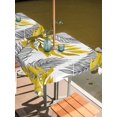 thumbnail image 2 of Outdoor Tablecloth with Umbrella Hole for Patio/Picnic/Party/Camping, Yellow Leaves Waterproof Table Cloth Square Cover Washable, Willow Leaf Country Botanical Branches (54"x 54"), 2 of 8