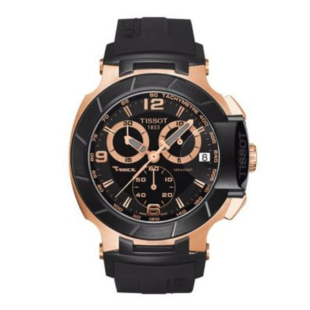 Tissot T-sport Trace - Mens T-Race Black Quartz Chronograph Rubber Strap Watch