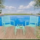 thumbnail image 1 of Moderno 3-piece outdoor bistro set: rust-resistant steel patio muebles con 2 stackable sillas y 1 mesa para garden, balcony, y poolside dining, 1 of 7