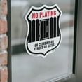 thumbnail image 4 of No Playing or Climbing on Fences or Gates (5 Pack) 6 inch X 6 inch Shield Shaped Heavy Duty 3.2 mil Vinyl Decals Weather Resistant Made in the USA, 4 of 5