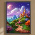thumbnail image 1 of Pintura de diamante 5D DIY Taladro redondo completo Castillo de jardín Decoración del hogar (sz4535) Hugtrwg Para estrenar, 1 of 9