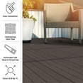 thumbnail image 3 of Pure Garden 6PK Interlocking Deck Tiles All Weather Outdoor Flooring, Mocha, 3 of 8