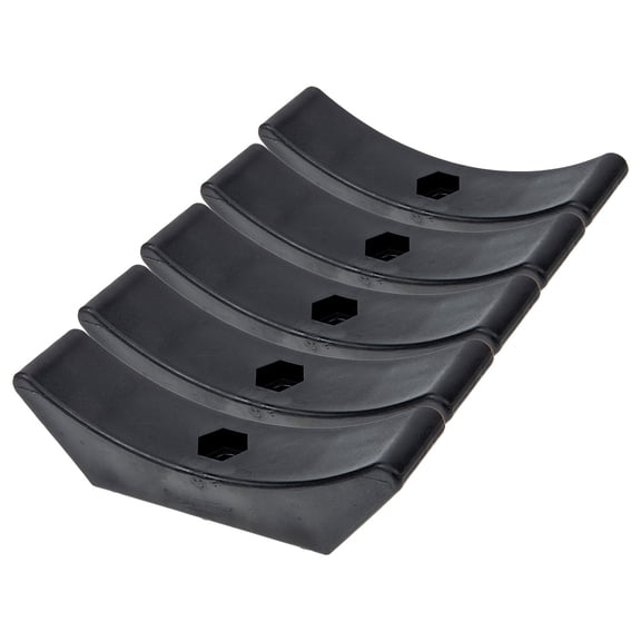 Niceauty 5Pcs Black Plastic Dumbbell Rack Stand for Stable Weight Storage and Floor Protection