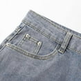 thumbnail image 7 of Women’s Bodycon Denim Short Mini Skirts High Waist Casual Washed Stretchy Jean Skirts with Pockets Polyester Material, 7 of 7