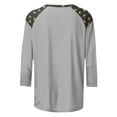 thumbnail image 5 of Levmjia Women T-Shirt Patriotic American Flag Eagle Print 3/4 Sleeve Crewneck Casual Loose Fit Summer Top for Independence Day, 5 of 5